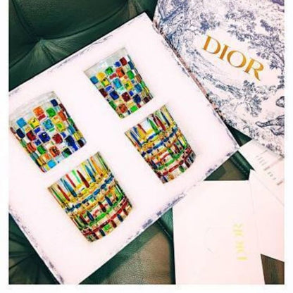 Dior Maison hand-painted crystal glasses,
