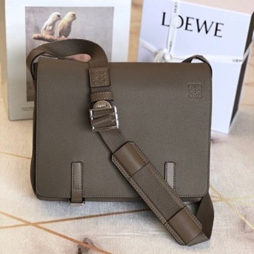 Loewe XS Military messenger bag in soft grained calfskin. CCC