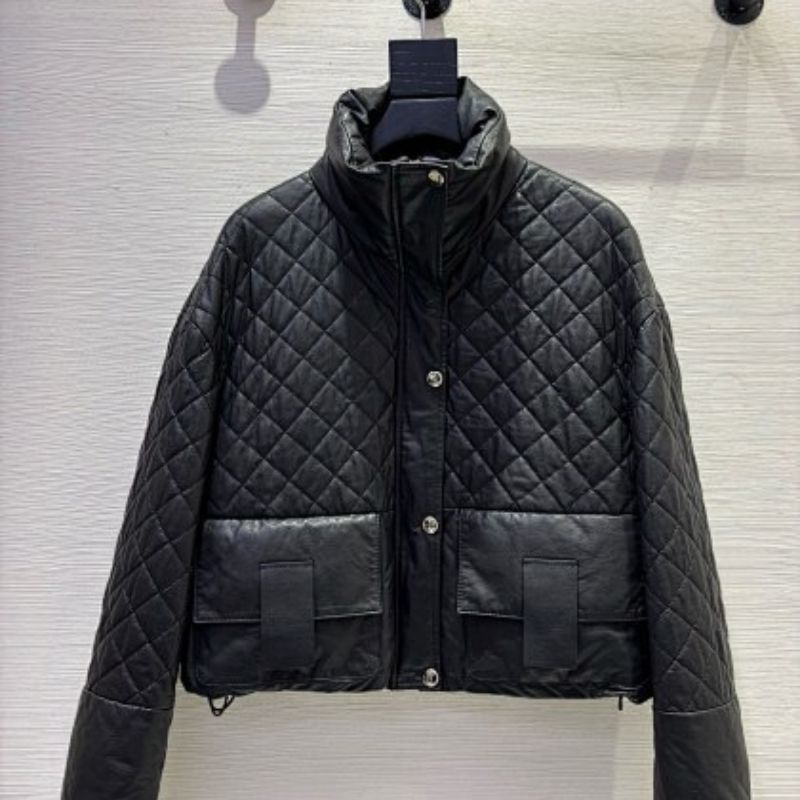 Hermès black quilted jacket