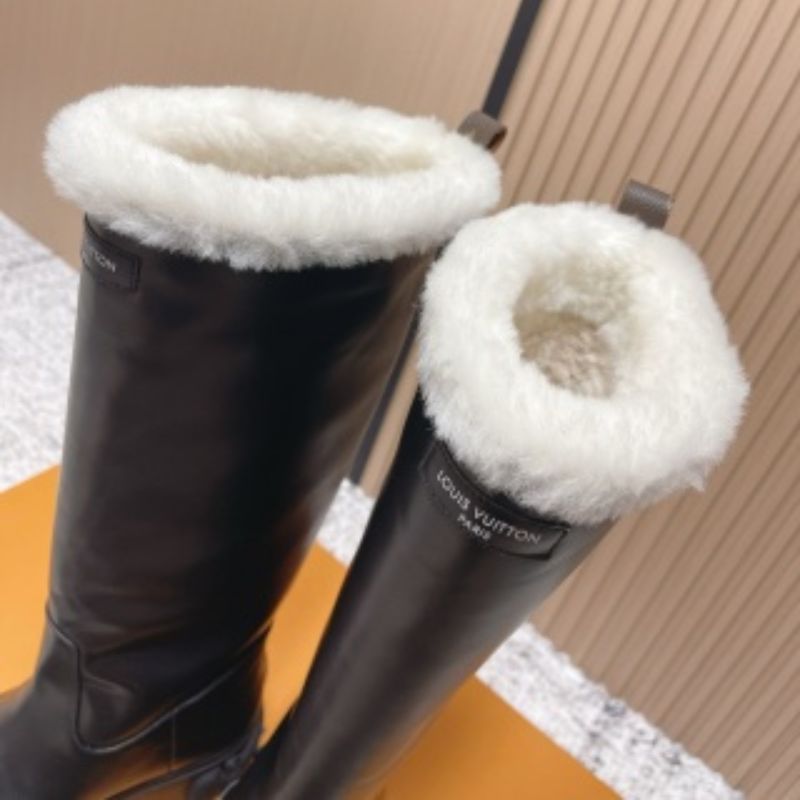 Louis Vuitton Squad High Boot in black calf leather