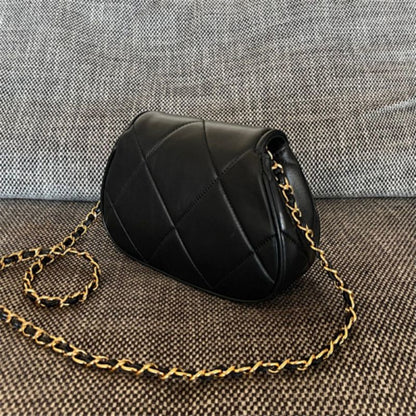 Chanel Vintage Black Lambskin Quilted Flap Bag