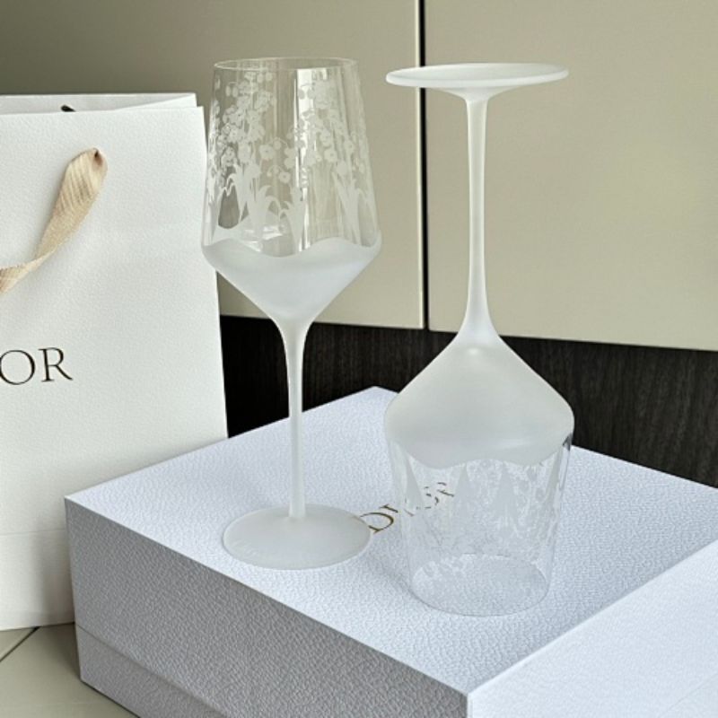 Dior Lily of the Valley Red Wine Glasses
