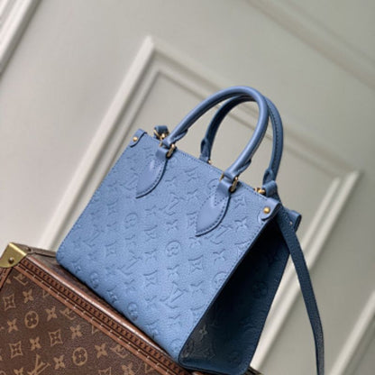 Louis Vuitton OnTheGo PM in the Blue Jean