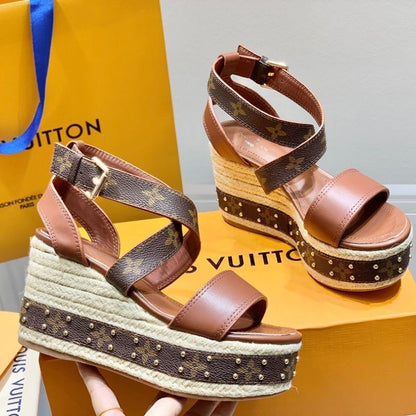 Louis Vuitton Boundary Wedge Sandal.