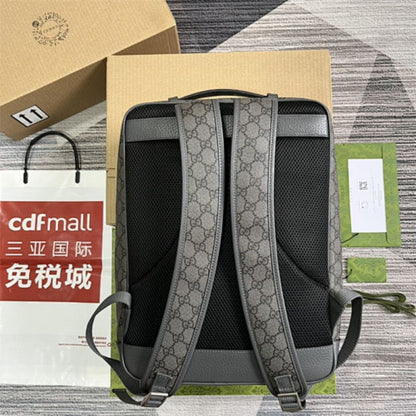 Gucci Ophidia GG Medium Backpack in a grey and black