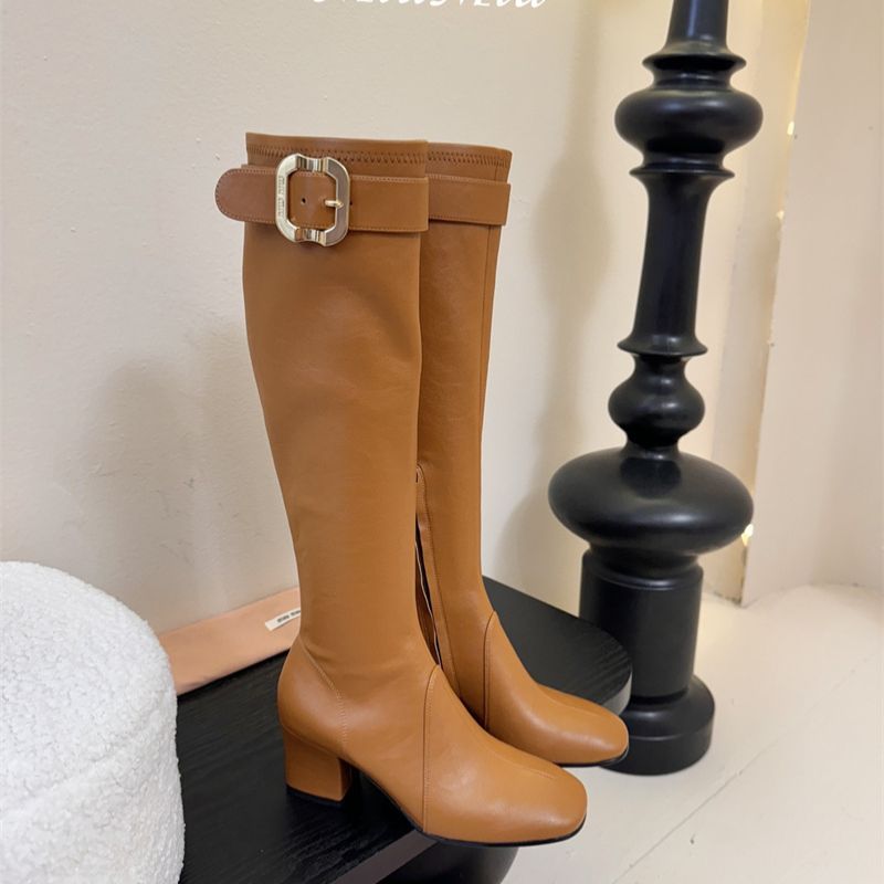 Miu Miu knee-high  slip-on riding-style boots