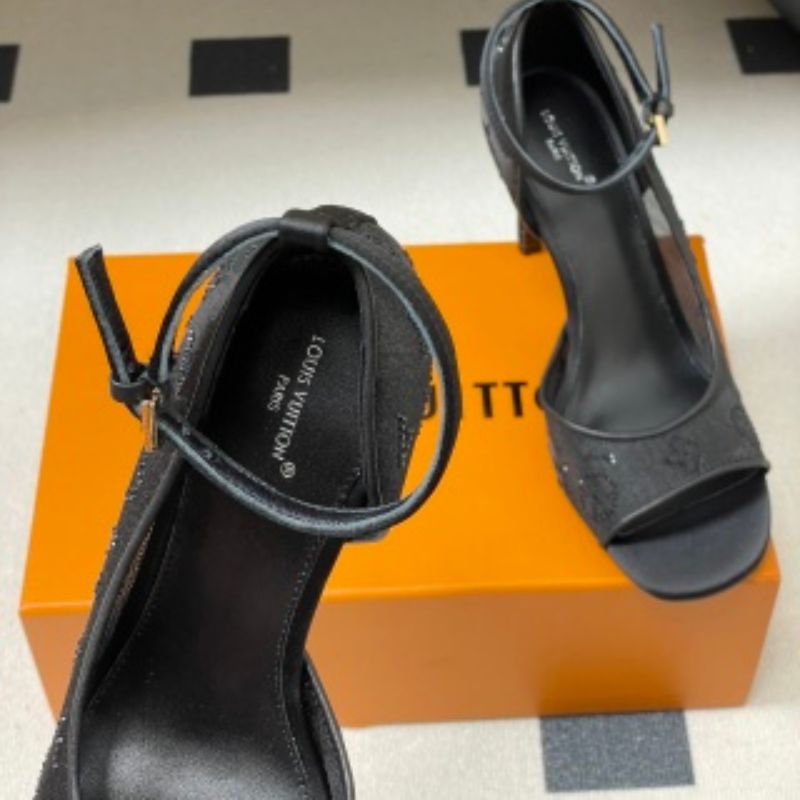 Louis Vuitton Gala Sandals in black.