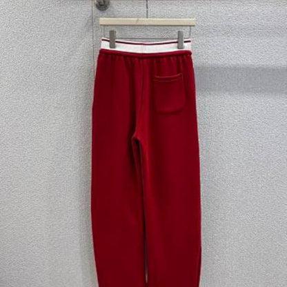 Hermès red wide-leg sweatpants or track pants