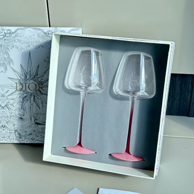 Christian Dior Hexagram crystal wine glasses,