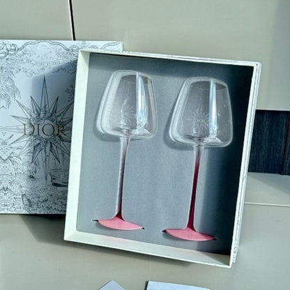 Christian Dior Hexagram crystal wine glasses,