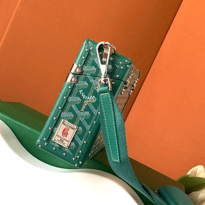 Goyard Cassette Trunk Bag in the vibrant green