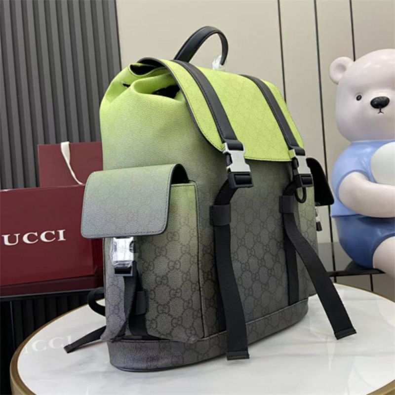 Gucci Chroma Large Backpack Lime and Black