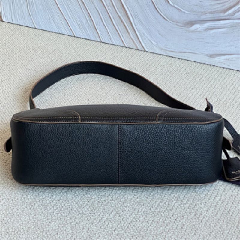 Prada Aimée Large Leather Shoulder Bag.