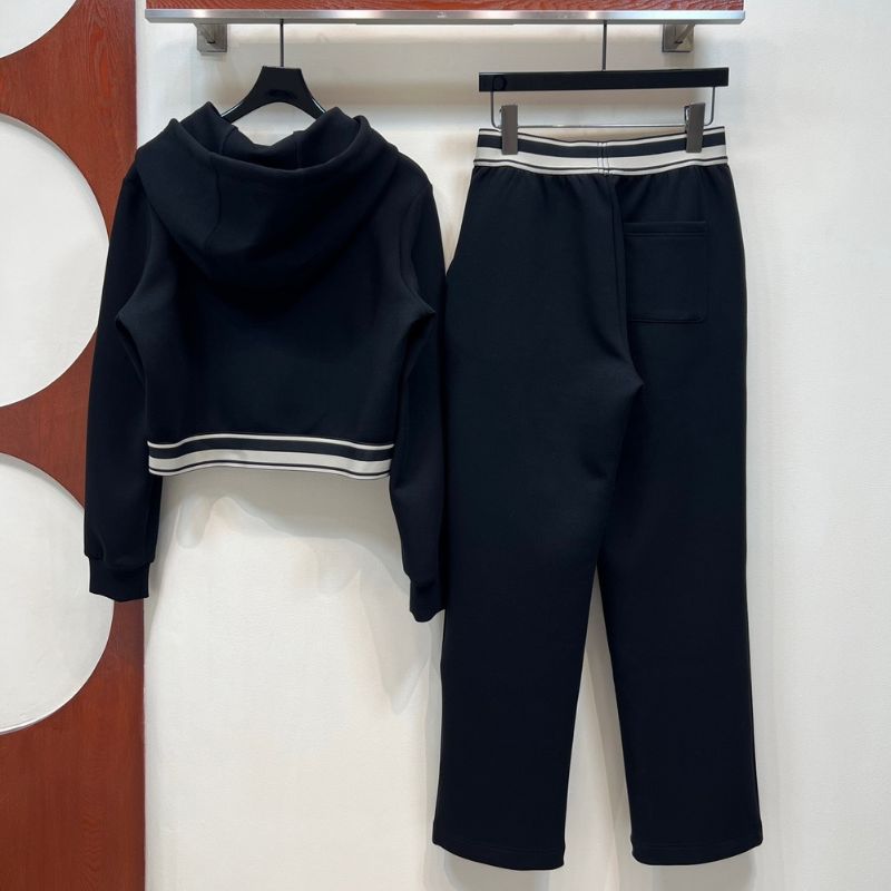 Prada cropped hoodie and sweatpants tracksuit