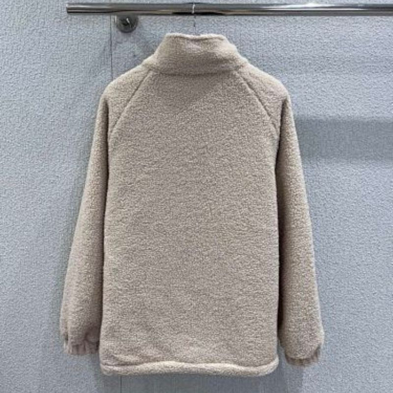 Celine  high-collar Loose Jacket in Jersey Fleece