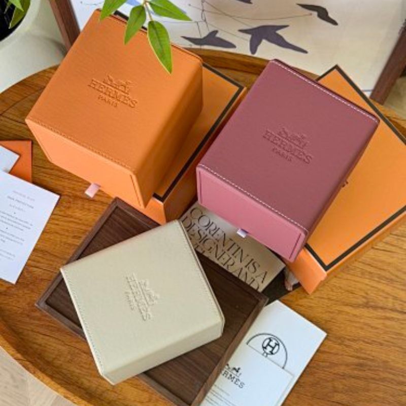 Hermès leather tissue boxes