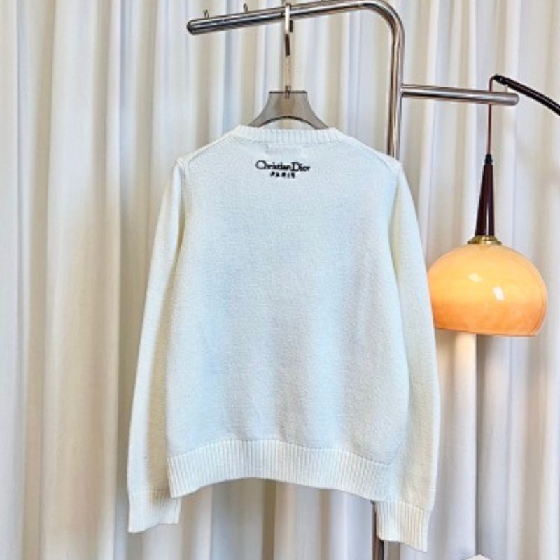 Christian Dior embroidered sweater in white
