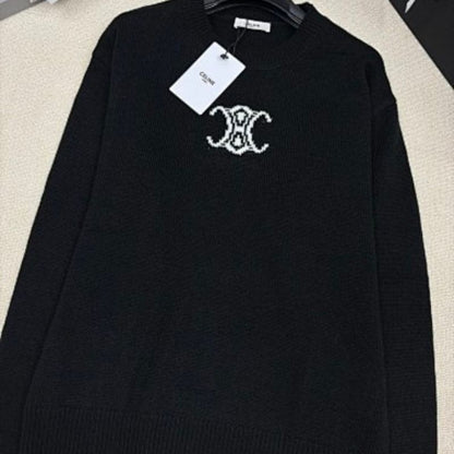 Celine Triomphe crewneck sweater in black