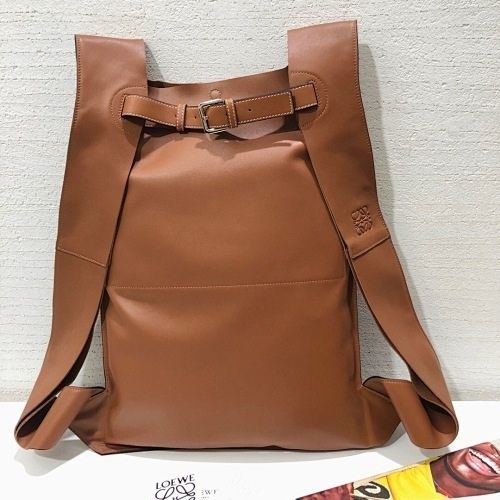 Loewe Shopper Backpack in cognac or tan leather