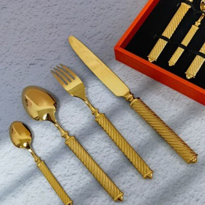 Hermès 24-piece Gold-Plated Cutlery Set,