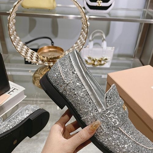 Miu Miu Glitter Loafers