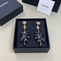 Chanel Coral Pendant Earrings