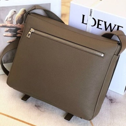 Loewe XS Military messenger bag in soft grained calfskin. CCC