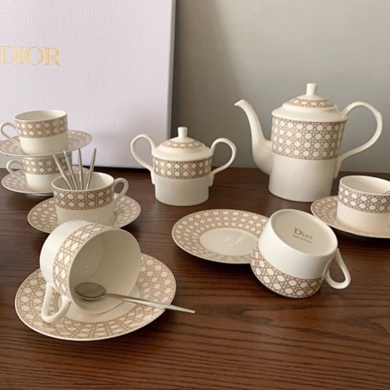 Dior Maison Cannage Montaigne Tea Service.