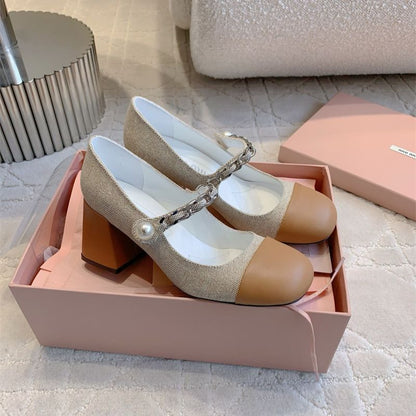 Miu Miu Mary Jane flats.