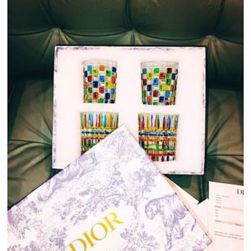Dior Maison hand-painted crystal glasses,