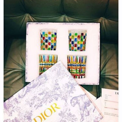 Dior Maison hand-painted crystal glasses,