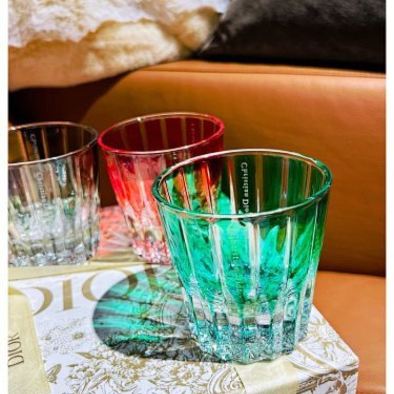 Dior Maison Cannage Colored Crystal Water Glasses,