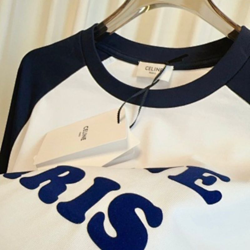 Celine Loose Long-Sleeved T-Shirt in Cotton Jersey