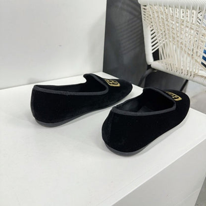 Miu Miu Logo-Embroidered Velvet Slippers.