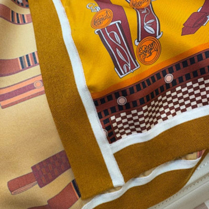 Hermès long yellow cardigan