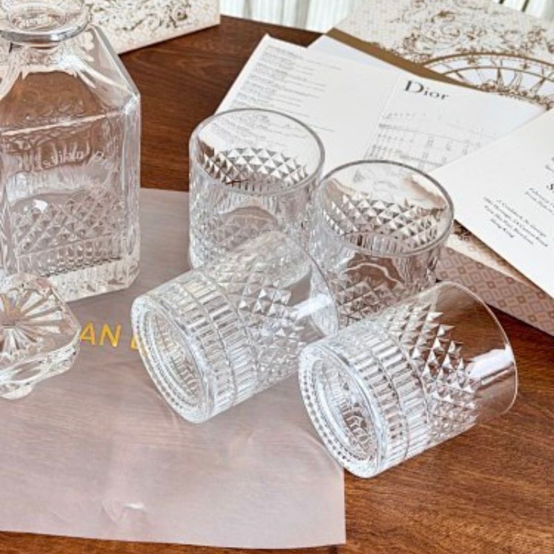 Christian Dior-inspired crystal whiskey set
