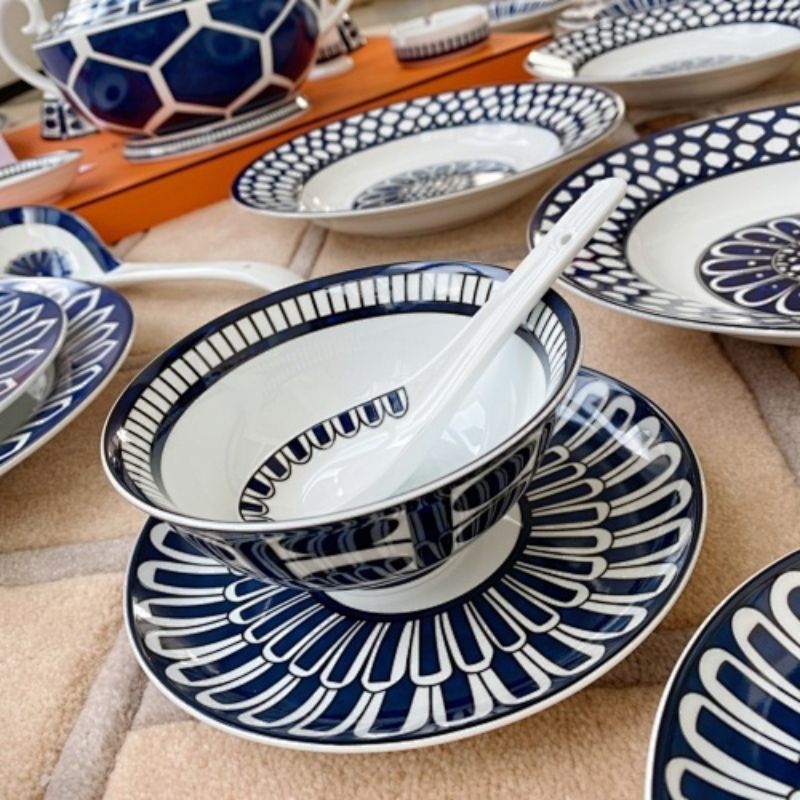 Bleus d'Ailleurs service by Hermès