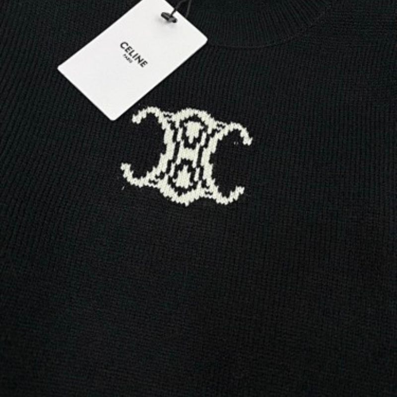 Celine Triomphe crewneck sweater in black