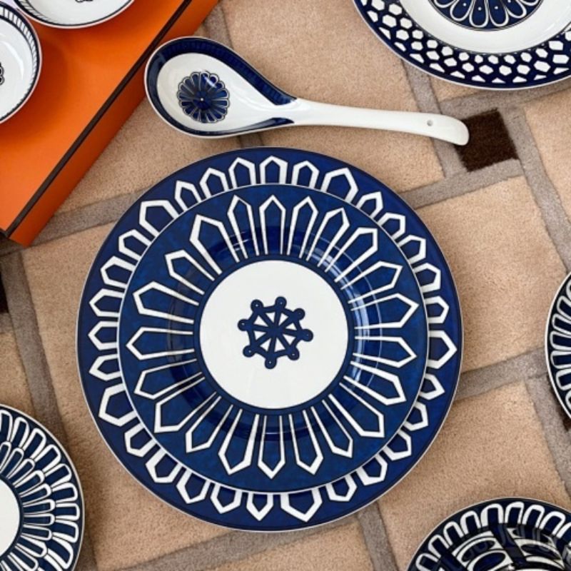 Bleus d'Ailleurs service by Hermès
