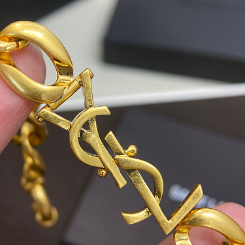 Saint Laurent YSL Curb Chain Bracelet