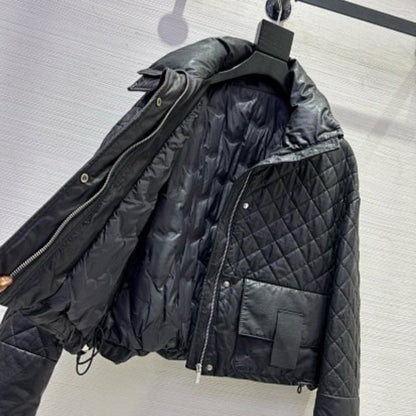 Hermès black quilted jacket
