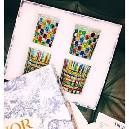 Dior Maison hand-painted crystal glasses,