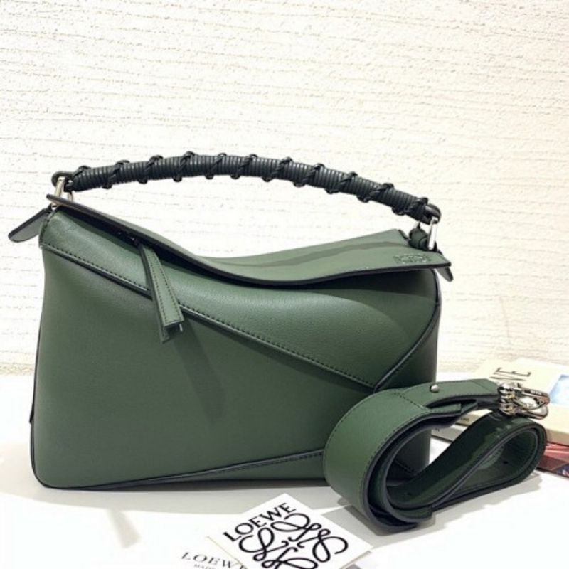 Loewe Puzzle Edge bag in a green shade,