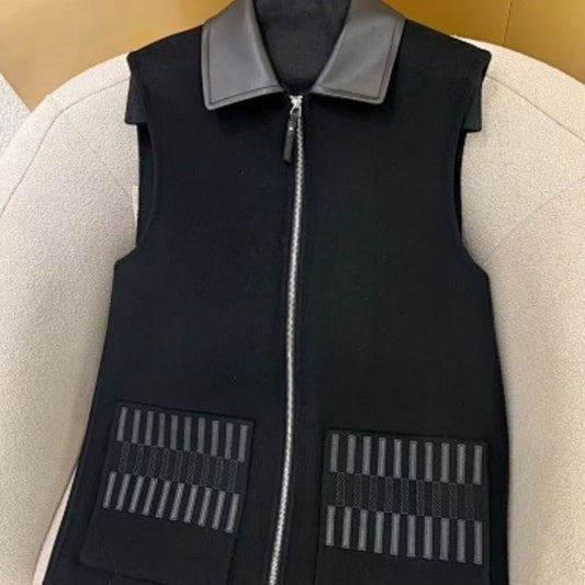 Hermès black sleeveless vest