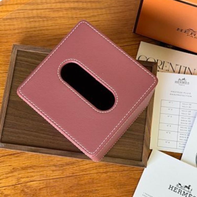 Hermès leather tissue boxes
