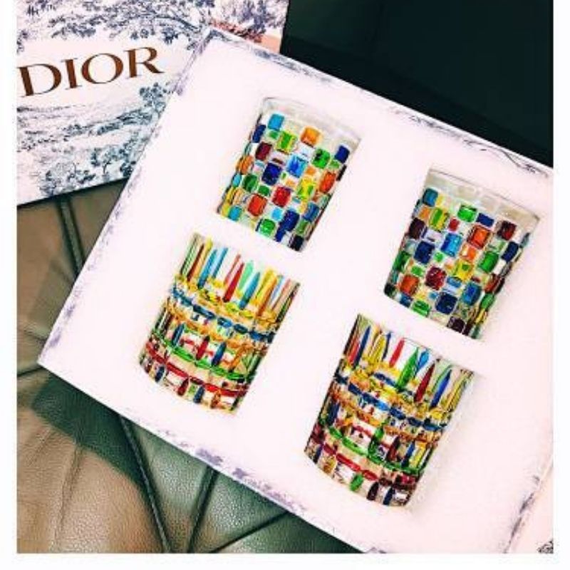 Dior Maison hand-painted crystal glasses,