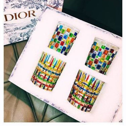 Dior Maison hand-painted crystal glasses,