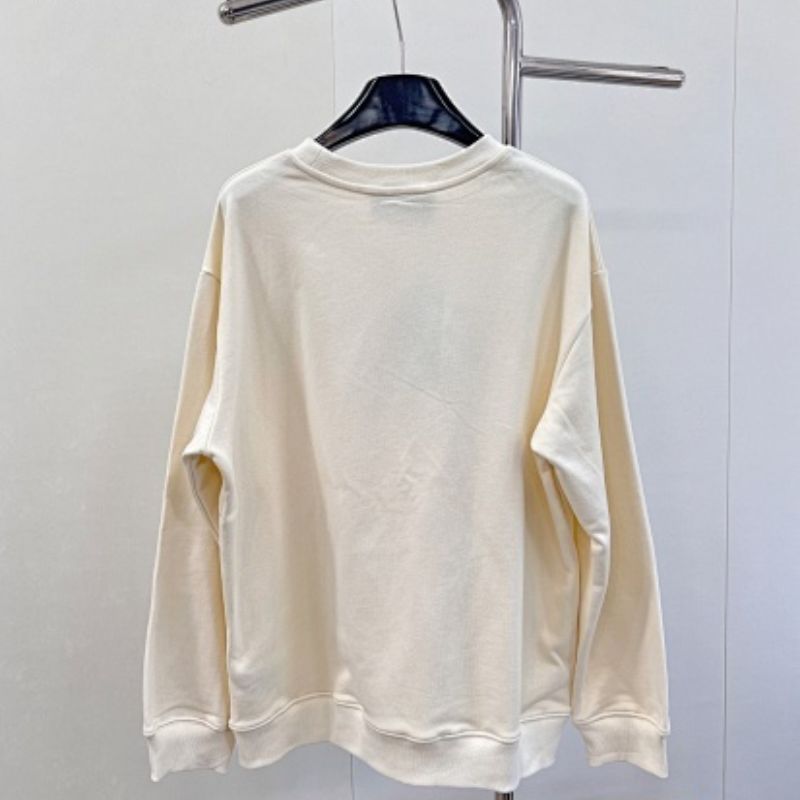 Gucci cotton sweatshirt with an artistic cat and fish graphic print.