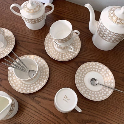 Dior Maison Cannage Montaigne Tea Service.