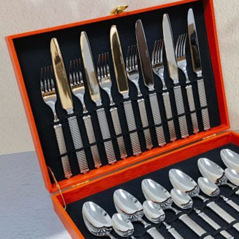 Hermès 24-piece Silver-Tone Cutlery Set
